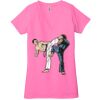 Ladies' Jersey Short-Sleeve Deep V-Neck T-Shirt Thumbnail