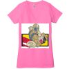 Ladies' Jersey Short-Sleeve Deep V-Neck T-Shirt Thumbnail