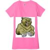 Ladies' Jersey Short-Sleeve Deep V-Neck T-Shirt Thumbnail