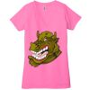 Ladies' Jersey Short-Sleeve Deep V-Neck T-Shirt Thumbnail