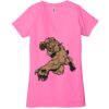 Ladies' Jersey Short-Sleeve Deep V-Neck T-Shirt Thumbnail