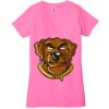 Ladies' Jersey Short-Sleeve Deep V-Neck T-Shirt Thumbnail