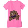 Ladies' Jersey Short-Sleeve Deep V-Neck T-Shirt Thumbnail