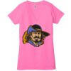 Ladies' Jersey Short-Sleeve Deep V-Neck T-Shirt Thumbnail