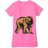 Ladies' Jersey Short-Sleeve Deep V-Neck T-Shirt Thumbnail