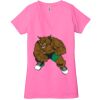 Ladies' Jersey Short-Sleeve Deep V-Neck T-Shirt Thumbnail