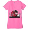 Ladies' Jersey Short-Sleeve Deep V-Neck T-Shirt Thumbnail