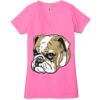 Ladies' Jersey Short-Sleeve Deep V-Neck T-Shirt Thumbnail