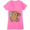 Ladies' Jersey Short-Sleeve Deep V-Neck T-Shirt Thumbnail