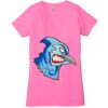 Ladies' Jersey Short-Sleeve Deep V-Neck T-Shirt Thumbnail
