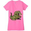 Ladies' Jersey Short-Sleeve Deep V-Neck T-Shirt Thumbnail