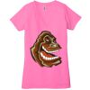 Ladies' Jersey Short-Sleeve Deep V-Neck T-Shirt Thumbnail