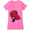 Ladies' Jersey Short-Sleeve Deep V-Neck T-Shirt Thumbnail