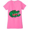 Ladies' Jersey Short-Sleeve Deep V-Neck T-Shirt Thumbnail