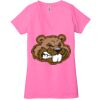Ladies' Jersey Short-Sleeve Deep V-Neck T-Shirt Thumbnail
