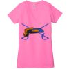 Ladies' Jersey Short-Sleeve Deep V-Neck T-Shirt Thumbnail