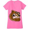 Ladies' Jersey Short-Sleeve Deep V-Neck T-Shirt Thumbnail