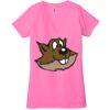 Ladies' Jersey Short-Sleeve Deep V-Neck T-Shirt Thumbnail