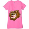 Ladies' Jersey Short-Sleeve Deep V-Neck T-Shirt Thumbnail