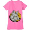 Ladies' Jersey Short-Sleeve Deep V-Neck T-Shirt Thumbnail