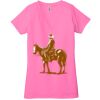 Ladies' Jersey Short-Sleeve Deep V-Neck T-Shirt Thumbnail