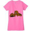 Ladies' Jersey Short-Sleeve Deep V-Neck T-Shirt Thumbnail