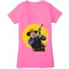 Ladies' Jersey Short-Sleeve Deep V-Neck T-Shirt Thumbnail