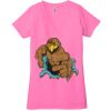 Ladies' Jersey Short-Sleeve Deep V-Neck T-Shirt Thumbnail