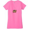 Ladies' Jersey Short-Sleeve Deep V-Neck T-Shirt Thumbnail