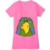 Ladies' Jersey Short-Sleeve Deep V-Neck T-Shirt Thumbnail