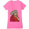 Ladies' Jersey Short-Sleeve Deep V-Neck T-Shirt Thumbnail