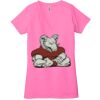 Ladies' Jersey Short-Sleeve Deep V-Neck T-Shirt Thumbnail