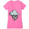 Ladies' Jersey Short-Sleeve Deep V-Neck T-Shirt Thumbnail