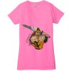Ladies' Jersey Short-Sleeve Deep V-Neck T-Shirt Thumbnail
