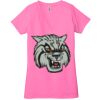 Ladies' Jersey Short-Sleeve Deep V-Neck T-Shirt Thumbnail