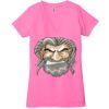 Ladies' Jersey Short-Sleeve Deep V-Neck T-Shirt Thumbnail