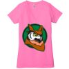 Ladies' Jersey Short-Sleeve Deep V-Neck T-Shirt Thumbnail