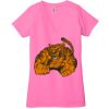 Ladies' Jersey Short-Sleeve Deep V-Neck T-Shirt Thumbnail