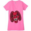 Ladies' Jersey Short-Sleeve Deep V-Neck T-Shirt Thumbnail