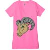 Ladies' Jersey Short-Sleeve Deep V-Neck T-Shirt Thumbnail