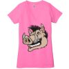 Ladies' Jersey Short-Sleeve Deep V-Neck T-Shirt Thumbnail