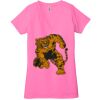 Ladies' Jersey Short-Sleeve Deep V-Neck T-Shirt Thumbnail