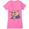 Ladies' Jersey Short-Sleeve Deep V-Neck T-Shirt Thumbnail
