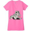 Ladies' Jersey Short-Sleeve Deep V-Neck T-Shirt Thumbnail