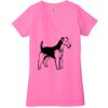 Ladies' Jersey Short-Sleeve Deep V-Neck T-Shirt Thumbnail