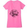 Ladies' Jersey Short-Sleeve Deep V-Neck T-Shirt Thumbnail