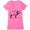 Ladies' Jersey Short-Sleeve Deep V-Neck T-Shirt Thumbnail
