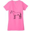 Ladies' Jersey Short-Sleeve Deep V-Neck T-Shirt Thumbnail
