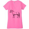 Ladies' Jersey Short-Sleeve Deep V-Neck T-Shirt Thumbnail