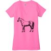 Ladies' Jersey Short-Sleeve Deep V-Neck T-Shirt Thumbnail